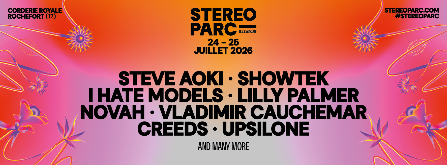 Les têtes d'affiche de Stereoparc 2026