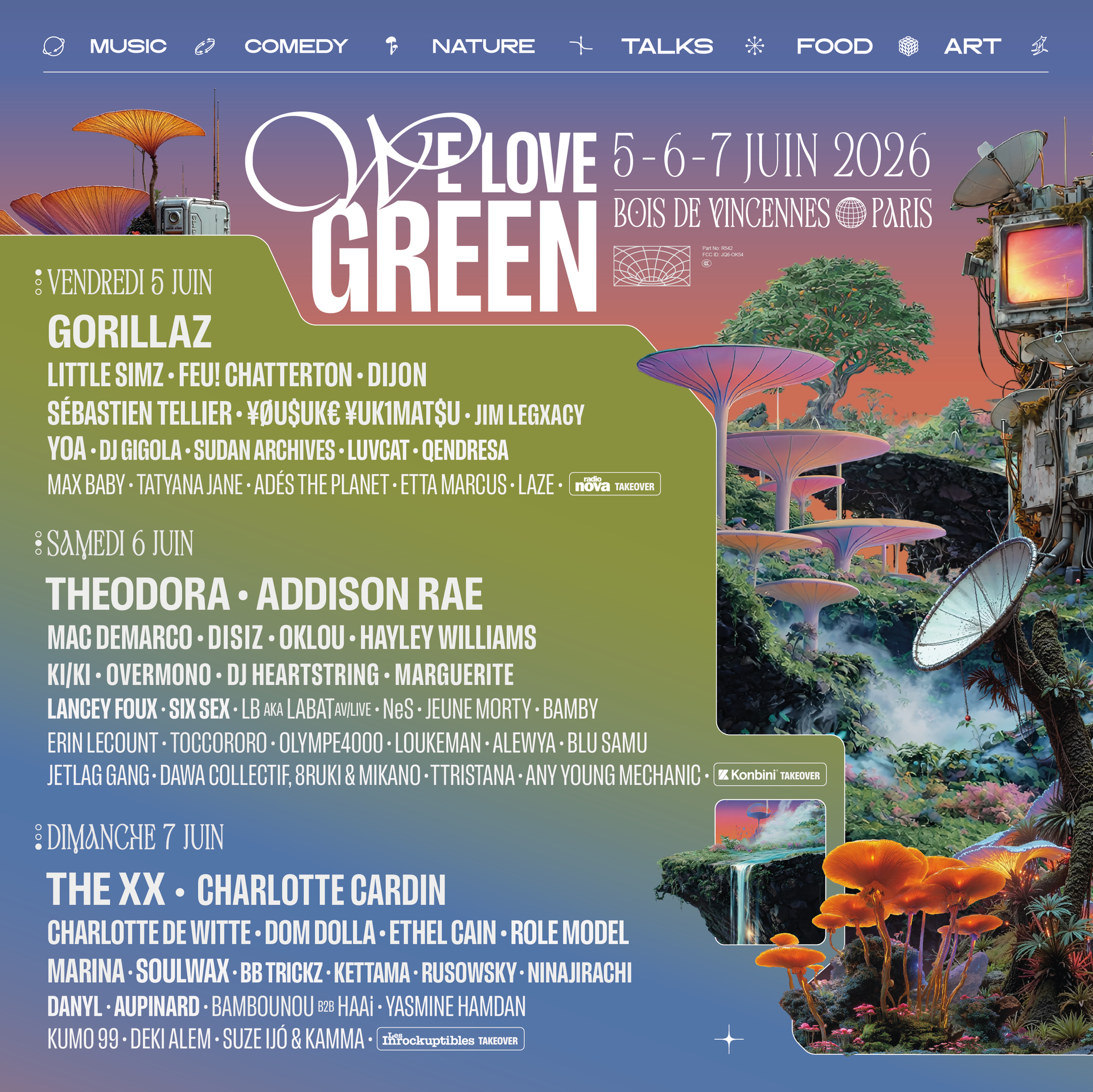 L'affiche de We Love Green 2026