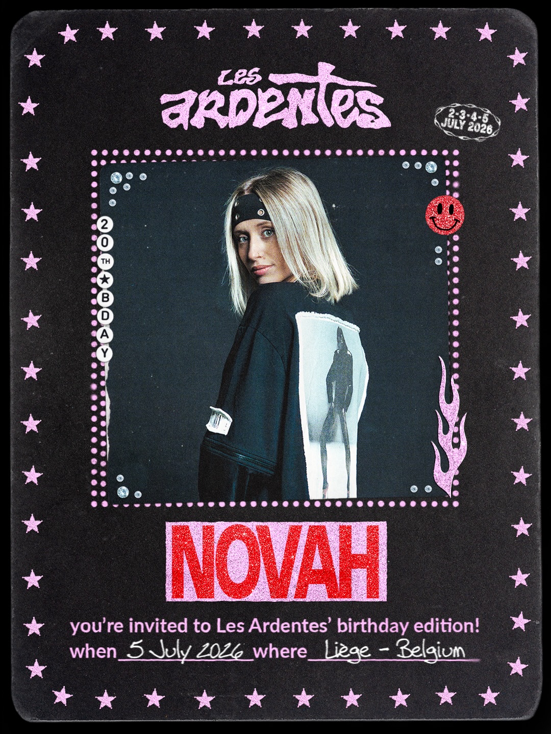 Novah aux Ardentes 2026 - 5 juillet à Liège