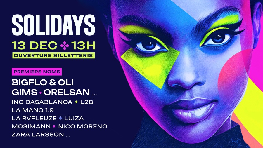 Affiche officielle Solidays 2026 - Programmation et lineup