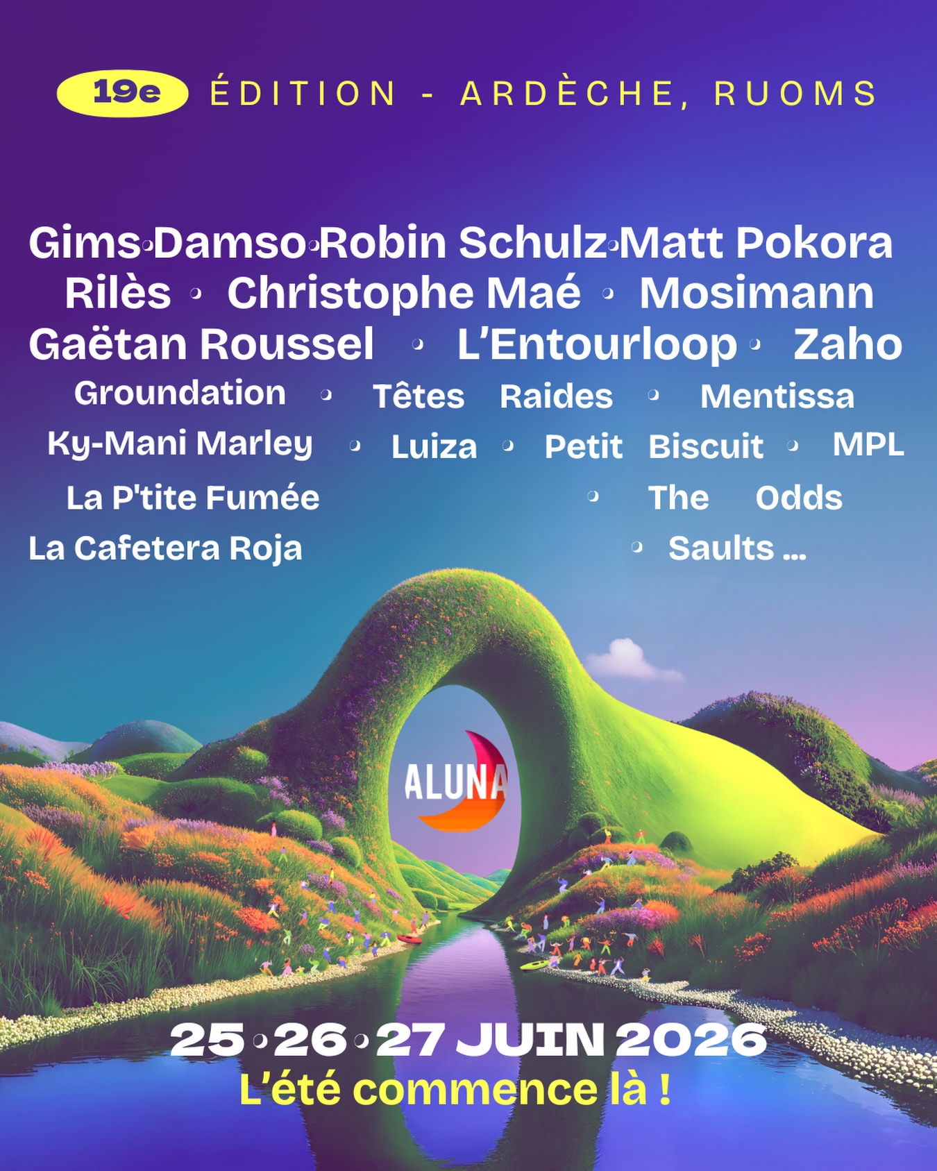 Affiche officielle Aluna 2026 - Programmation et lineup